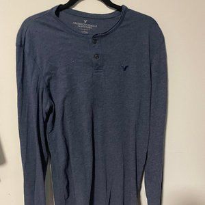 Blue American Eagle Long Sleeve Shirt